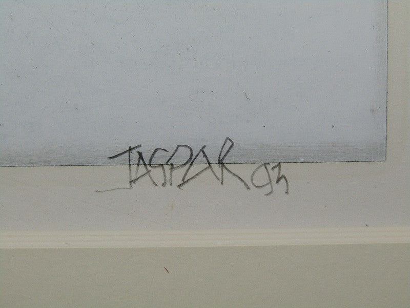 Guy Jaspar Original Oil & Varnish On Paper 1993 Untitled #93-15 Signed Abstract