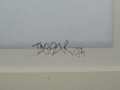 Guy Jaspar Original Oil & Varnish On Paper 1993 Untitled #93-15 Signed Abstract