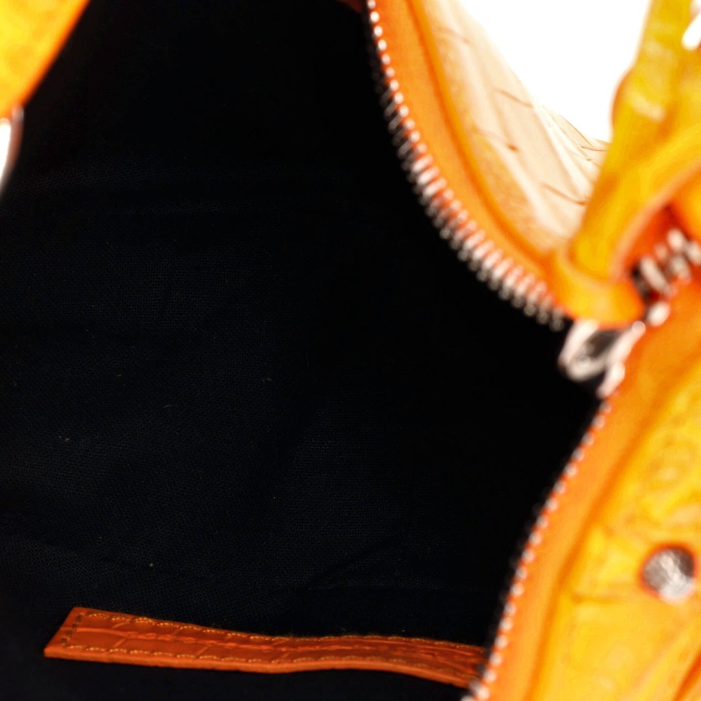 Balenciaga Le Cagole Giant Studs Shoulder Bag Crocodile Embossed Leather Small