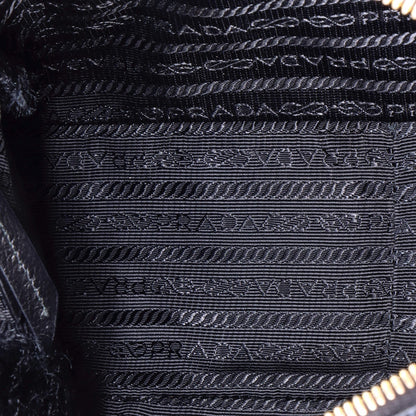 Prada Logo Camera Bag Embossed Leather Small