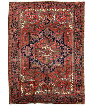 Vintage Serapi Oriental Rug Classic Floral Farmho