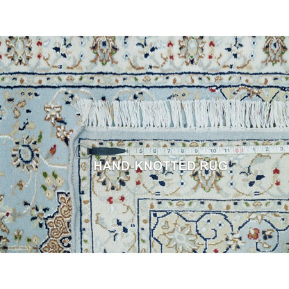 2'9"X14' Beau Blue Nain Design 250 Kpsi Wool Hand Knotted Xl Runner Rug