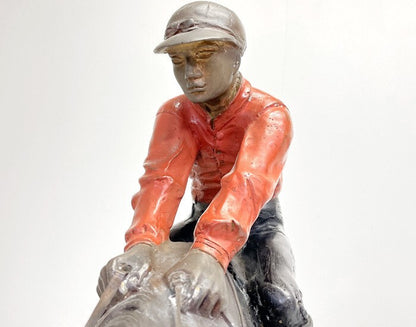 Pierre Jules Mene (France) 23In Bronze Sculpture Horse Racing Jockey Signed 19Th