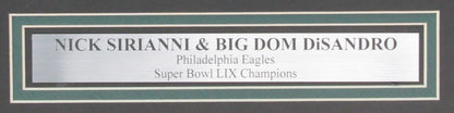 Nick Sirianni/Dom Disandro Dual-Signed 16X20 Photo Eagles Framed Beckett 195287