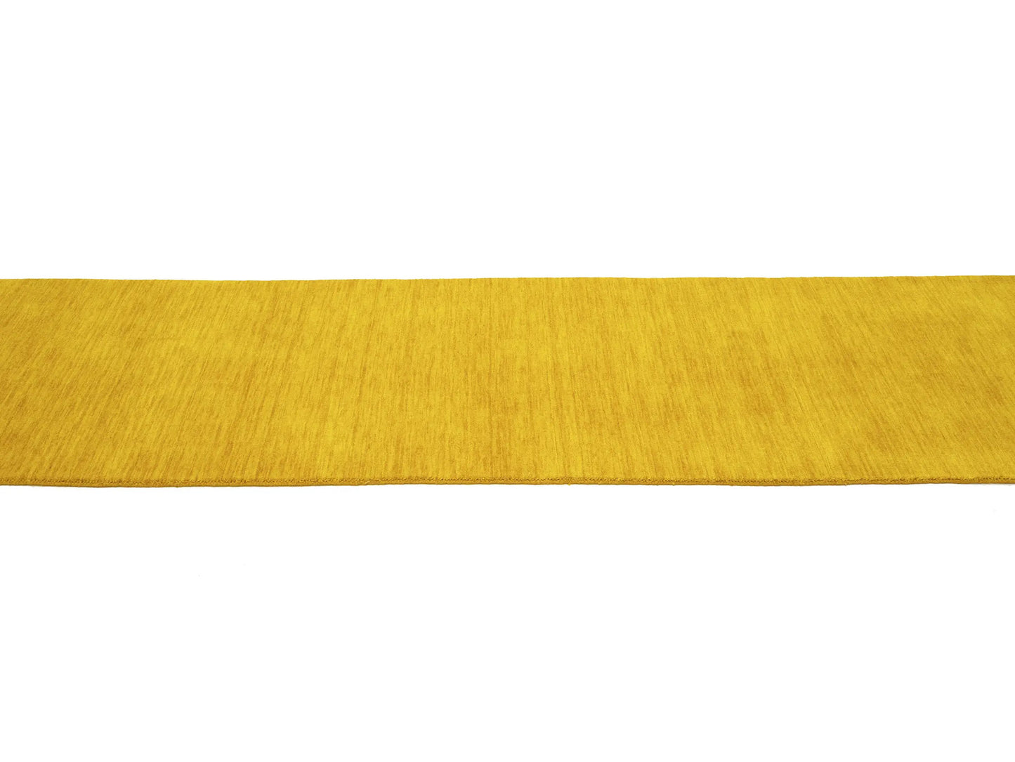 2'7x12'1 Marigold Solid Design Hand-Loomed Gabbeh Wool Runner Rug Carpet