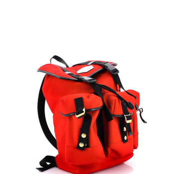 Gucci Aria 100Th Anniversary Off The Grid Backpack Embroidered Felt With Leather