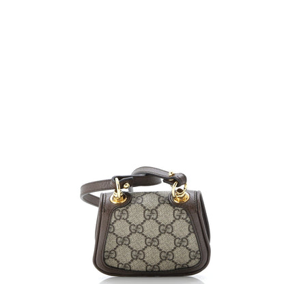 Gucci Blondie Nm Card Case Wallet With Strap Gg Coated Canvas