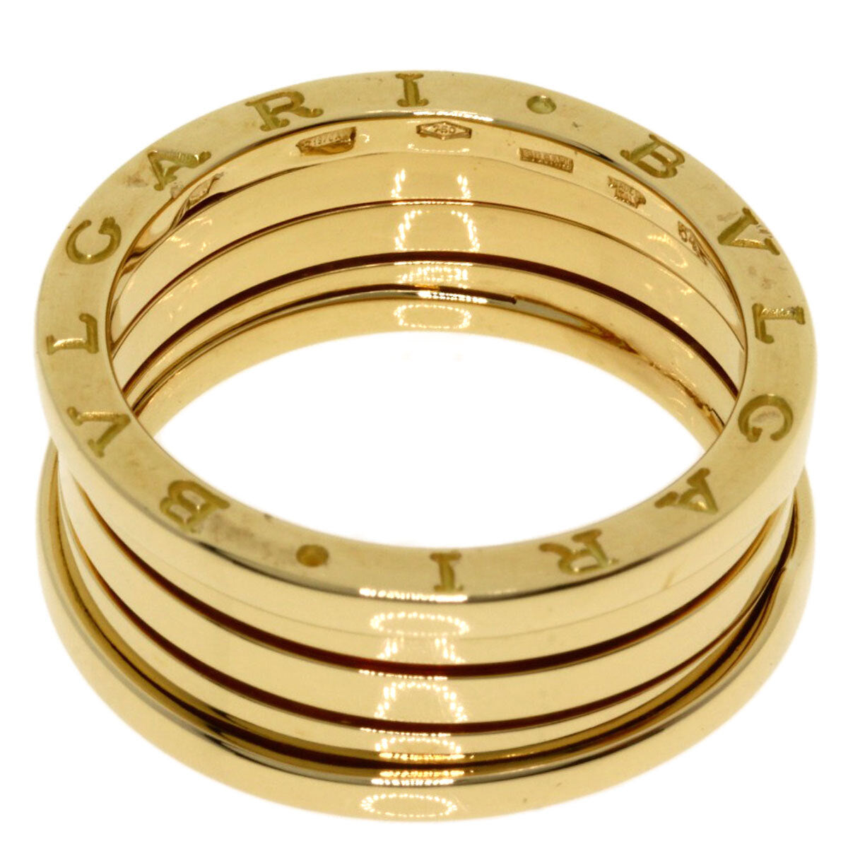 BVLGARI   Ring B.zero1 3 Band #64 K18 Yellow Gold