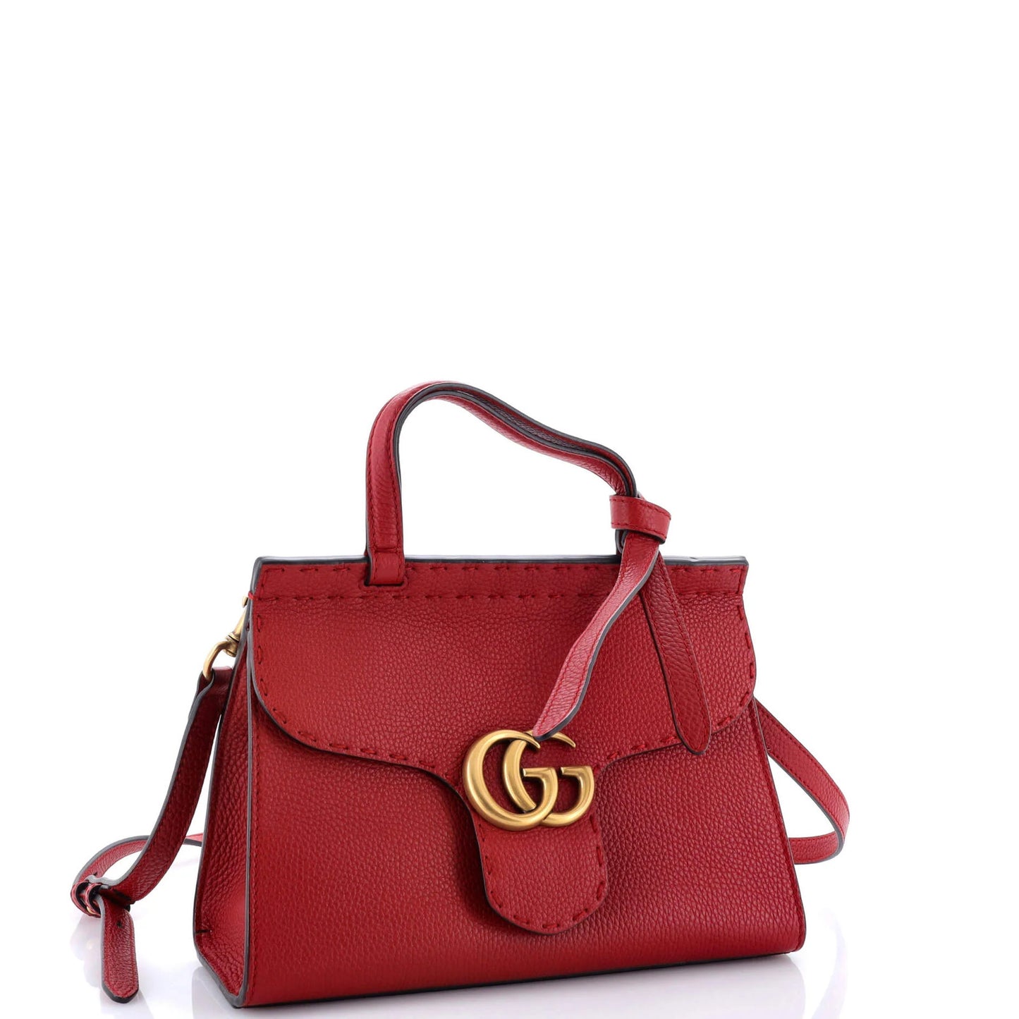 Gucci Gg Marmont Top Handle Bag Leather Mini