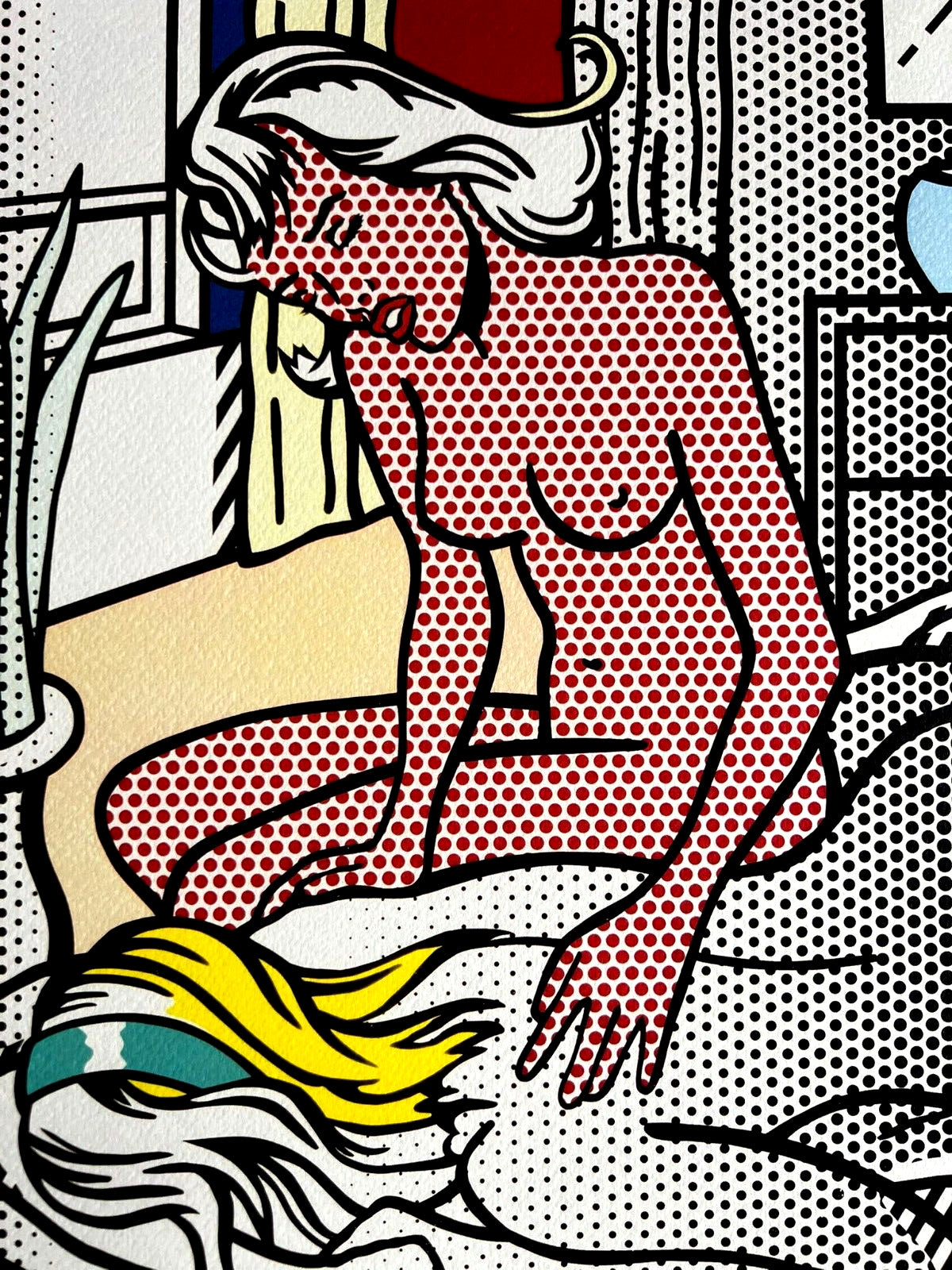 Roy Lichtenstein Lithograph Coa Signed In Pen Numbered In Pencil