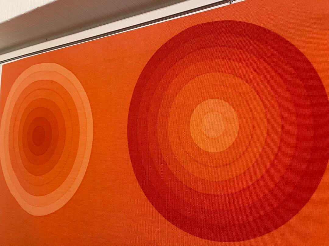 Verner Panton Fabric Vintage Circle Inch Panel 40 29