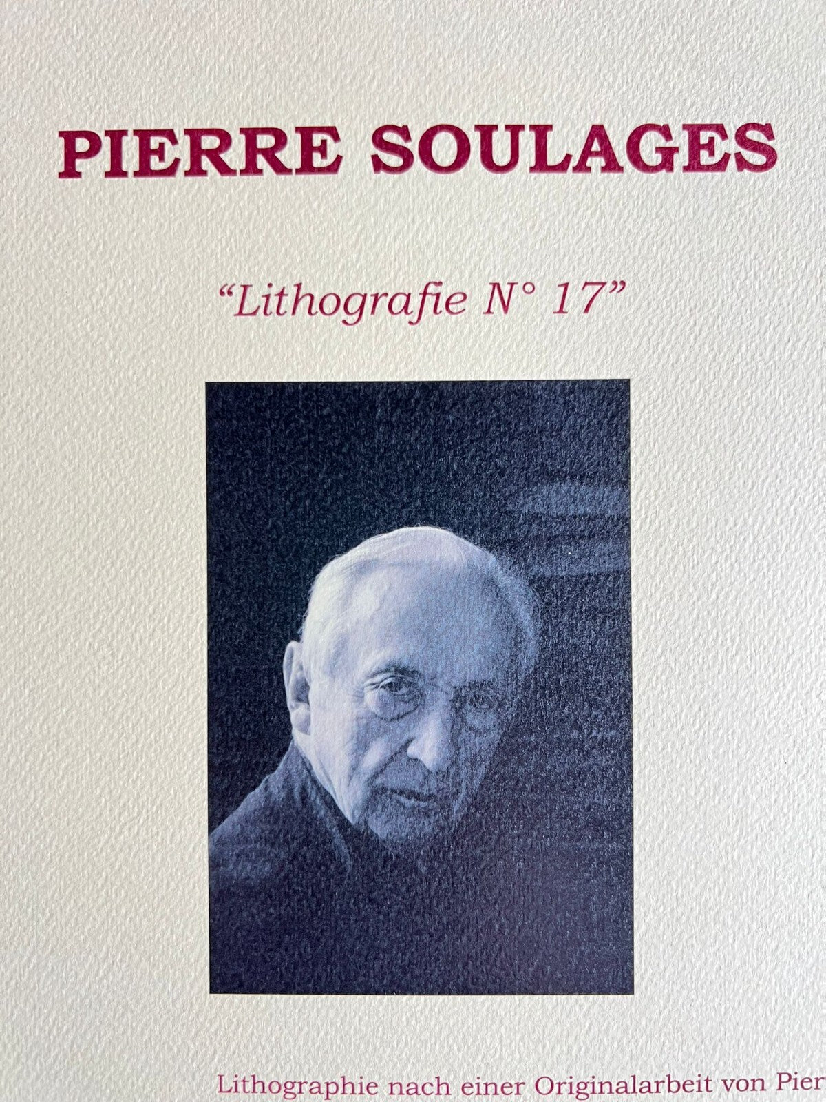 Pierre Soulages Coa Signed Op Numbered Pencil 275Ex Certified