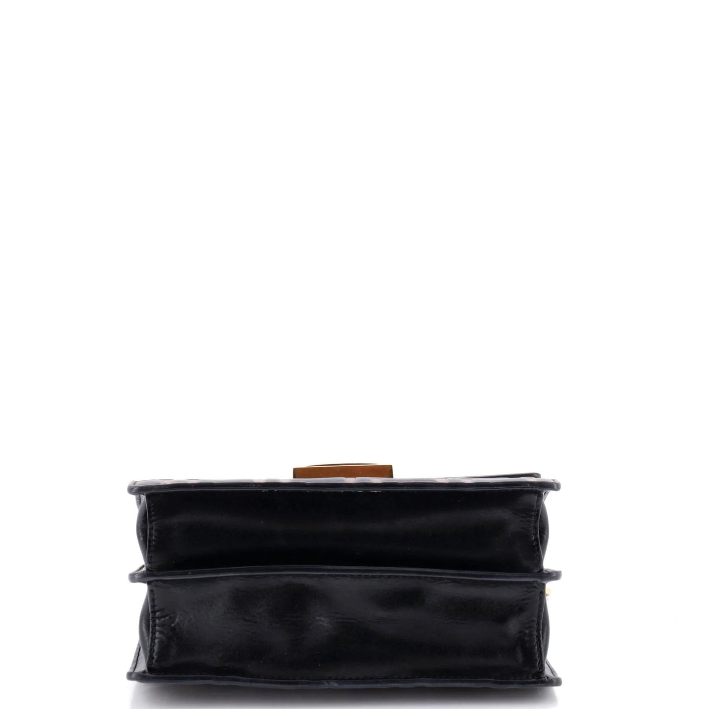 Fendi Kan U Shoulder Bag Zucca Embossed Leather Small