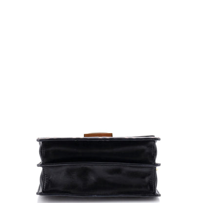 Fendi Kan U Shoulder Bag Zucca Embossed Leather Small