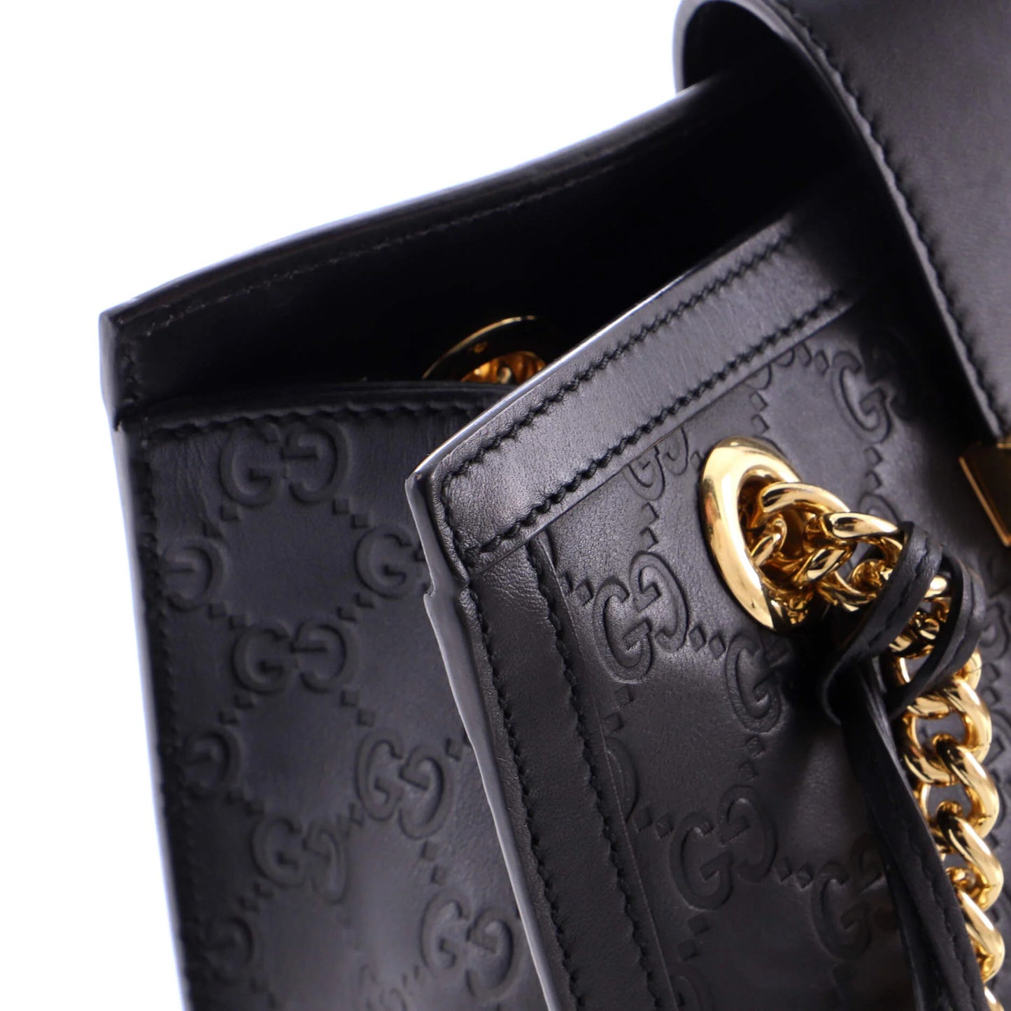 Gucci Padlock Chain Tote Guccissima Leather Small