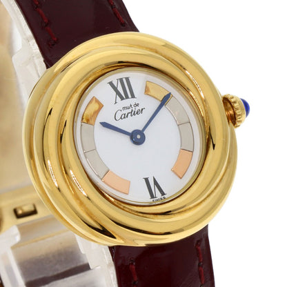 Cartier Must Trinity ? Watches W1010644 Gold Plated/Leather Ladies