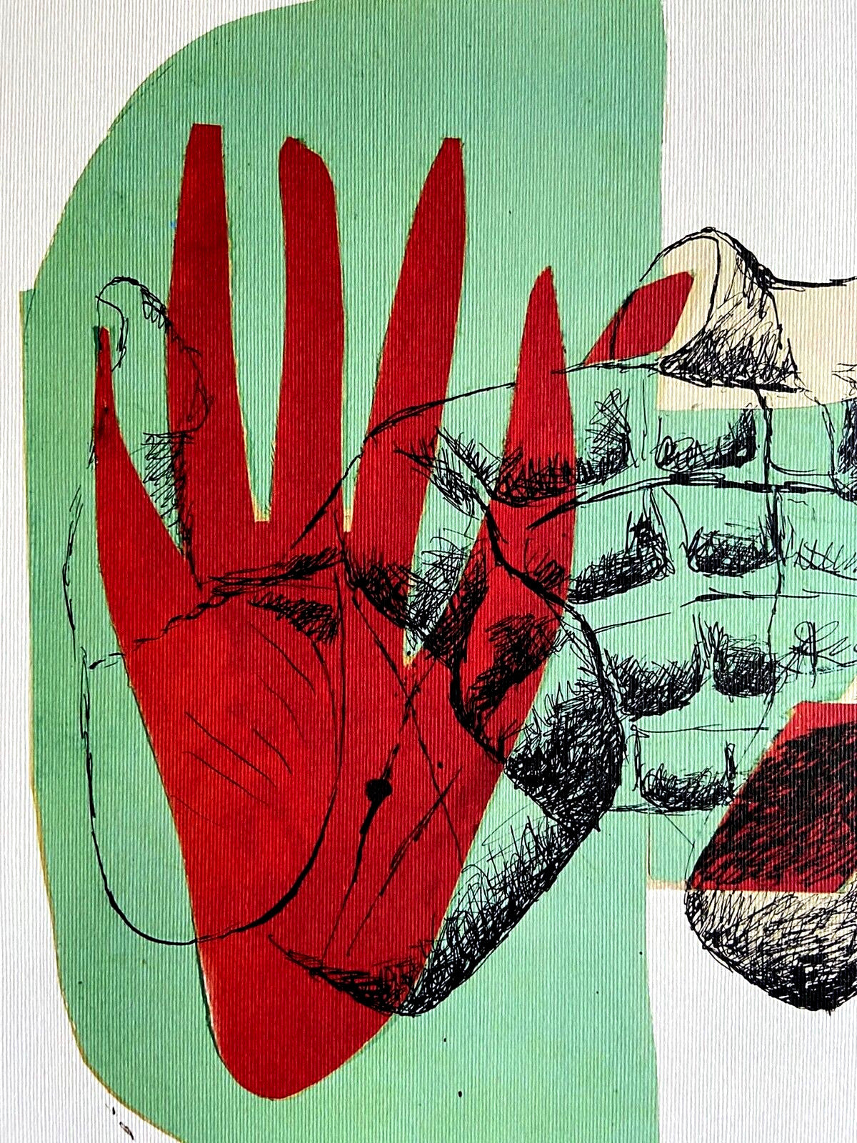 Le Corbusier Lithograph "Hand And Stone" Hand Numbered Coa Signature