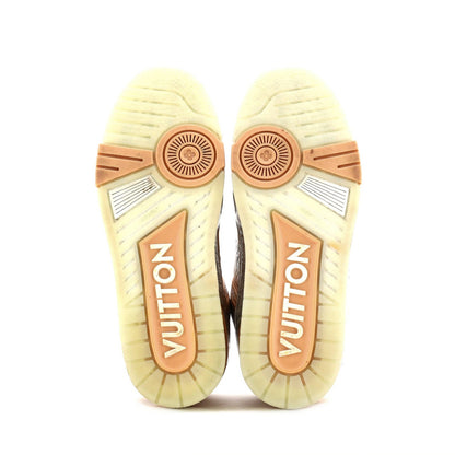 Louis Vuitton Men'S Lv Trainer Sneakers Monogram Embossed Metallic Leather