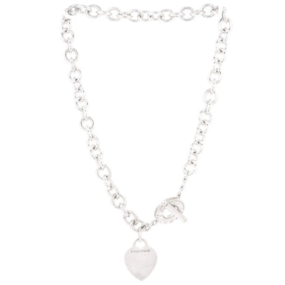 Tiffany & Co. Heart Tag Toggle Chain Necklace Sterling Silver