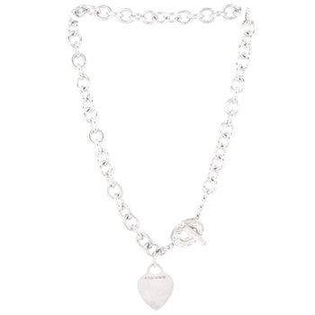Tiffany & Co. Heart Tag Toggle Chain Necklace Sterling Silver