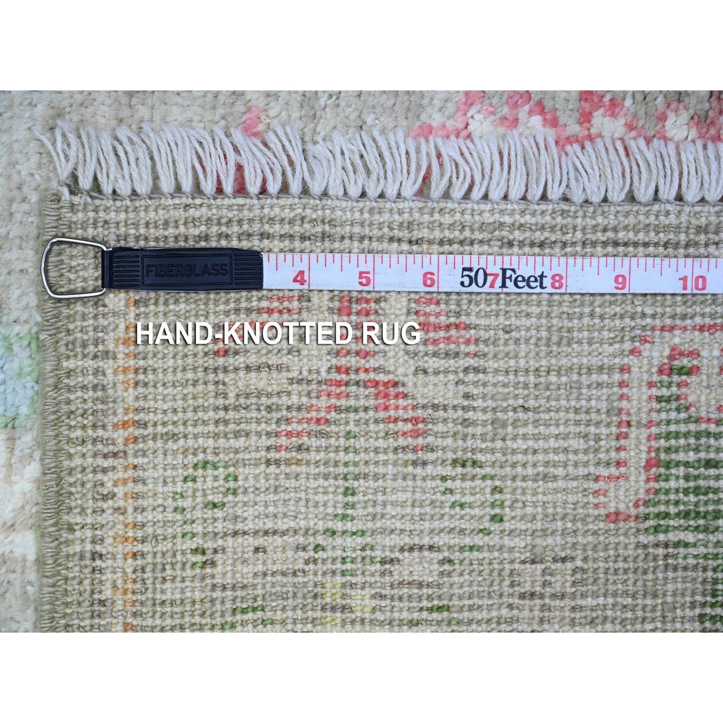 3'1"X5' Laurel Green Afghan Angora Oushak Vegetable Dyes Oriental Rug