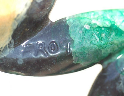 Tim Cotterill (Frogman) 8.8In Green Frog 1780/2000 Signed 1997 Bronze Painted