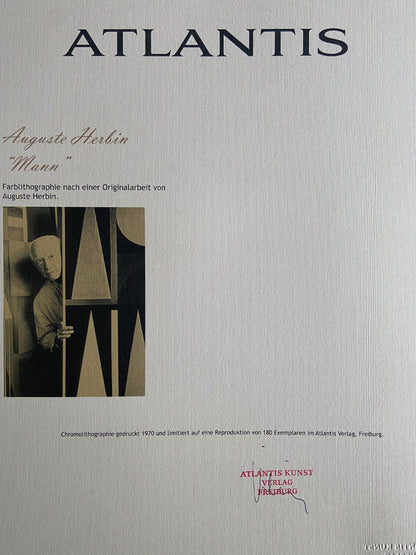 Auguste Herbin Lithograph Signed Numbered By Hand Certificate