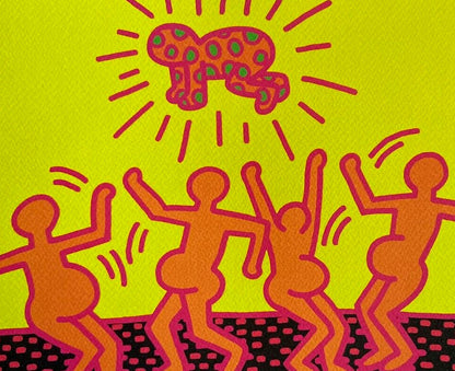 Keith Haring Lithograph Certified Coa Signed Numbered 180 Ex