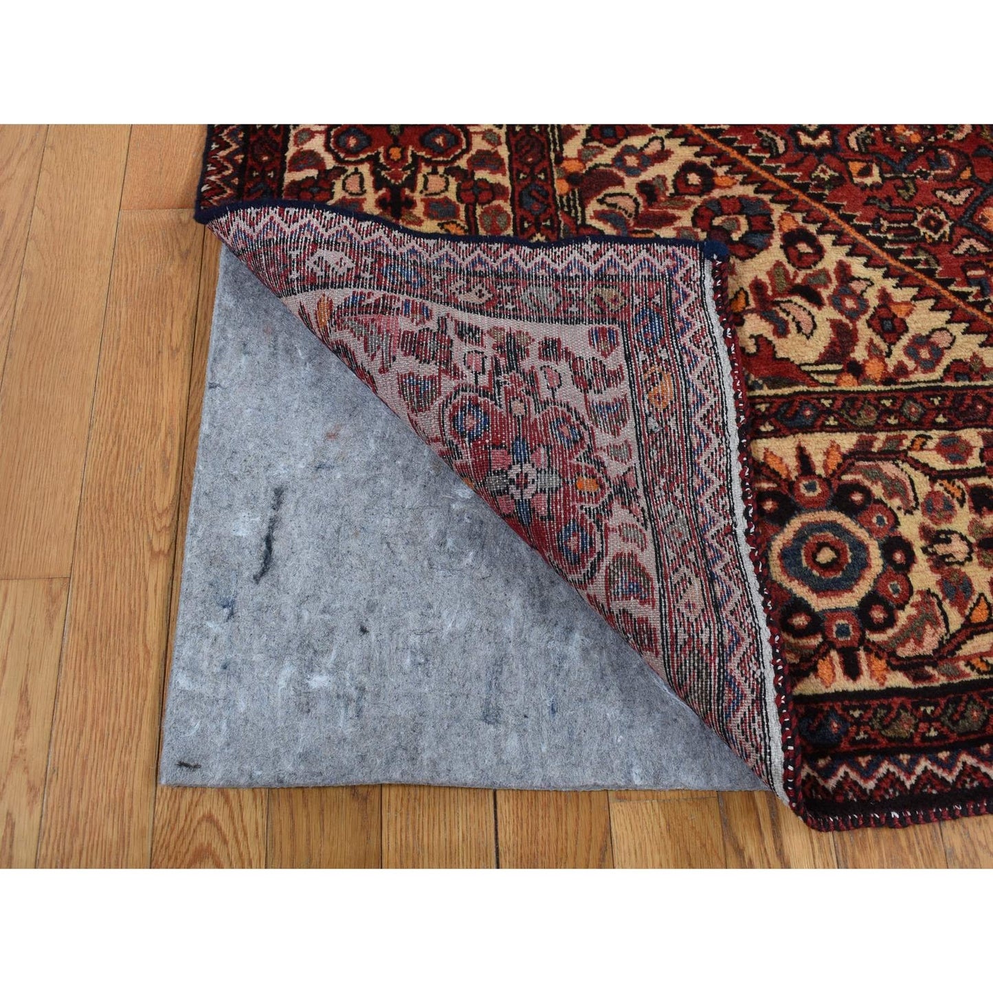 5'3"X11' Red New Zoroastrian Baktiarjoon Wool Hand Knotted Runner Rug