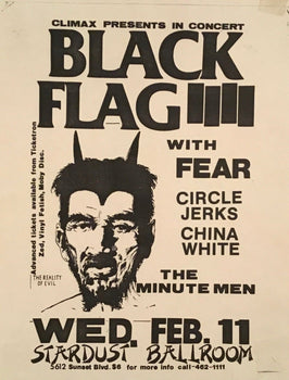 Black Flag Vintage Concert Poster With Fear