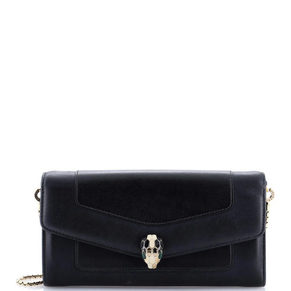 Bvlgari Serpenti Forever Wallet On Chain Leather Long