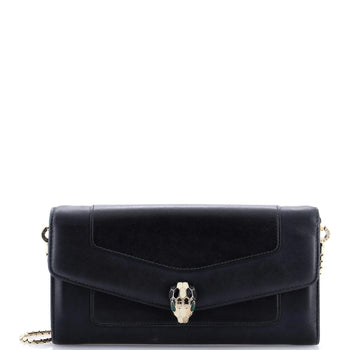 Bvlgari Serpenti Forever Wallet On Chain Leather Long