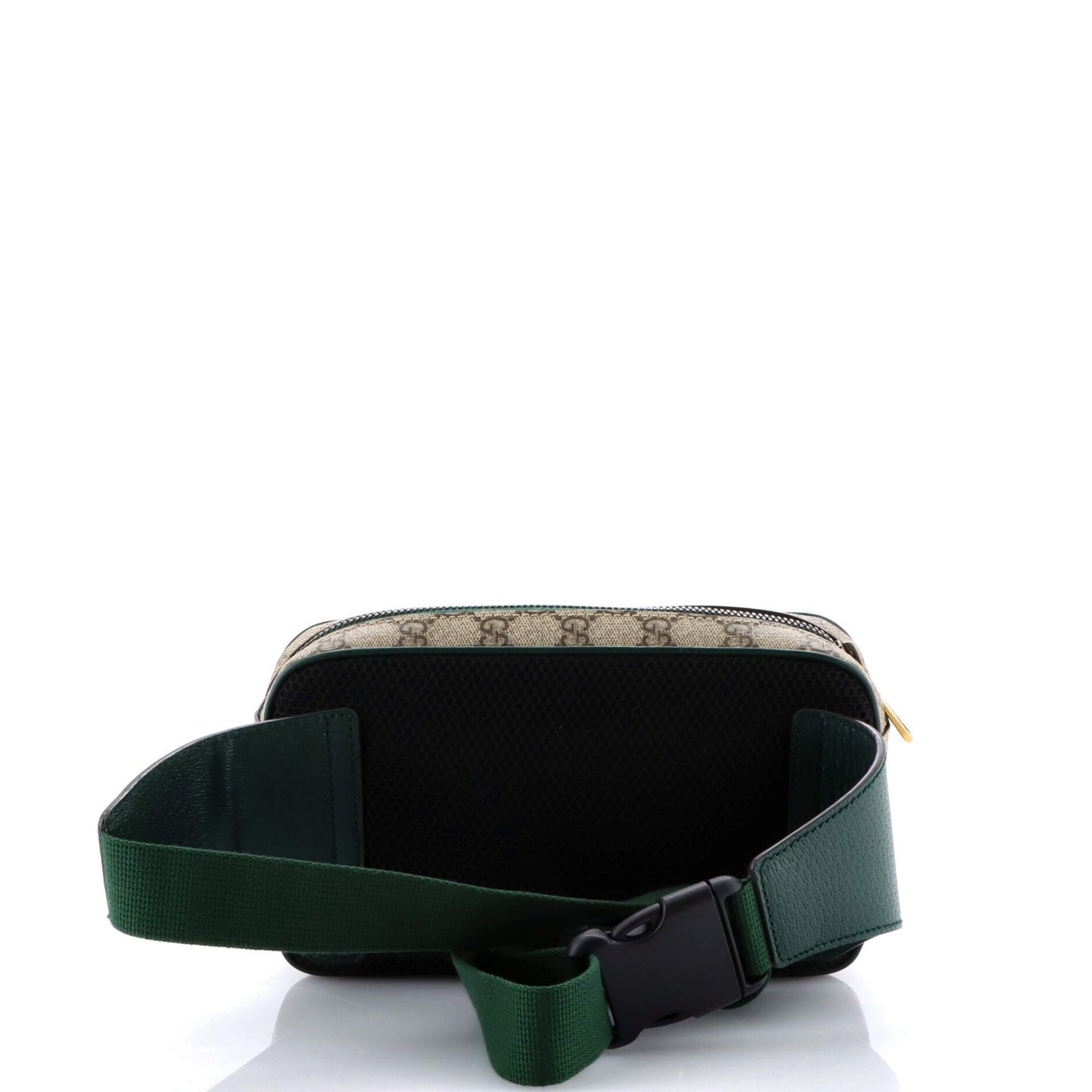 Gucci Front Zip Belt Bag Gg Coated Canvas And Quilted Mini Gg Canvas Medium