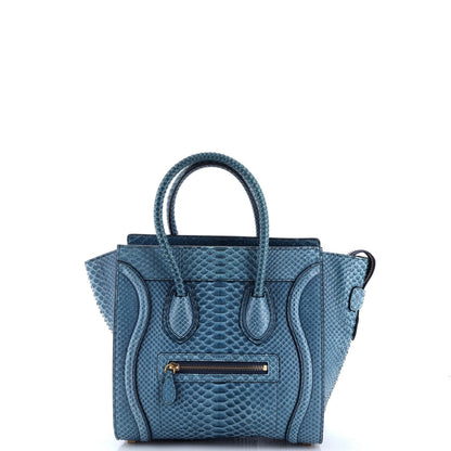 Celine Luggage Bag Python Micro