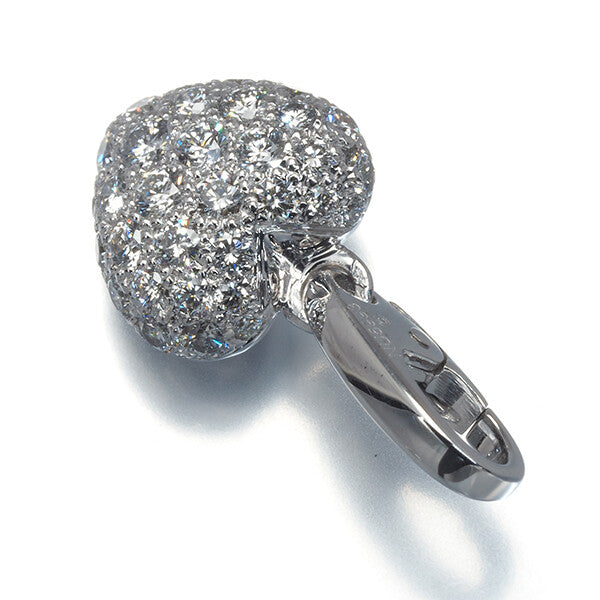 Cartier Pendant Diamond Paved Heart Charm 18K 750
