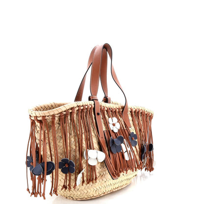 Loewe Basket Tote Fringe Raffia Medium