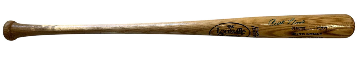 Curt Flood Autographed Louisville Slugger Bat C271 (Jsa)