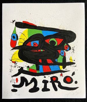 Joan Mir Lithograph Coa Signed Op Certified Numbered Limited