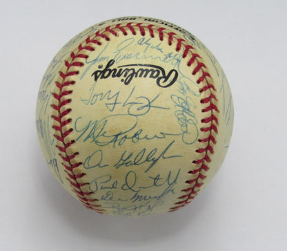 Curt Schilling Signed 191885 Phillies Team Baseball 33 Van Slyke ONL