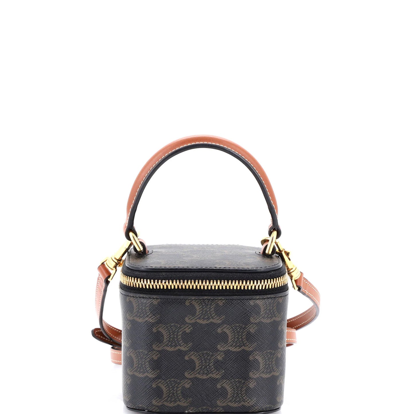 Celine Top Handle Square Vanity Case Triomphe Coated Canvas Mini