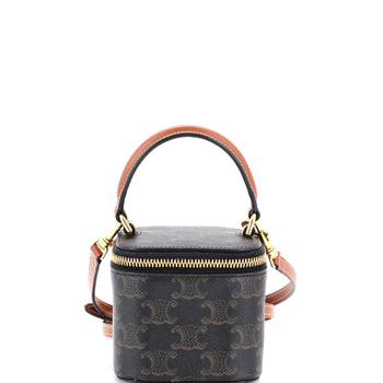 Celine Top Handle Square Vanity Case Triomphe Coated Canvas Mini