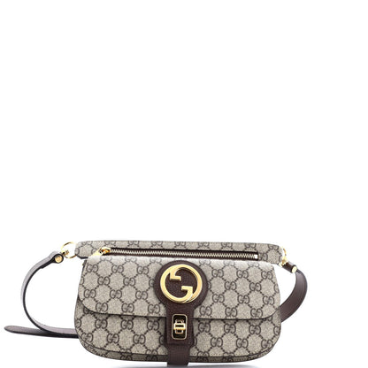Gucci Blondie Flap Pocket Belt Bag Gg Coated Canvas