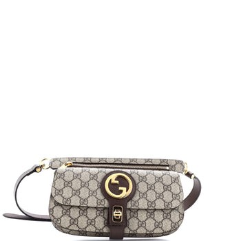 Gucci Blondie Flap Pocket Belt Bag Gg Coated Canvas