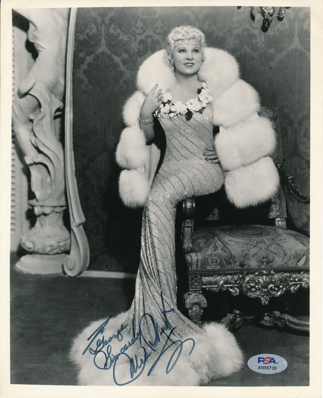 Mae West Signed/Inscribed Vintage 8X10 B/W Photo Actress Psa/Dna 192278
