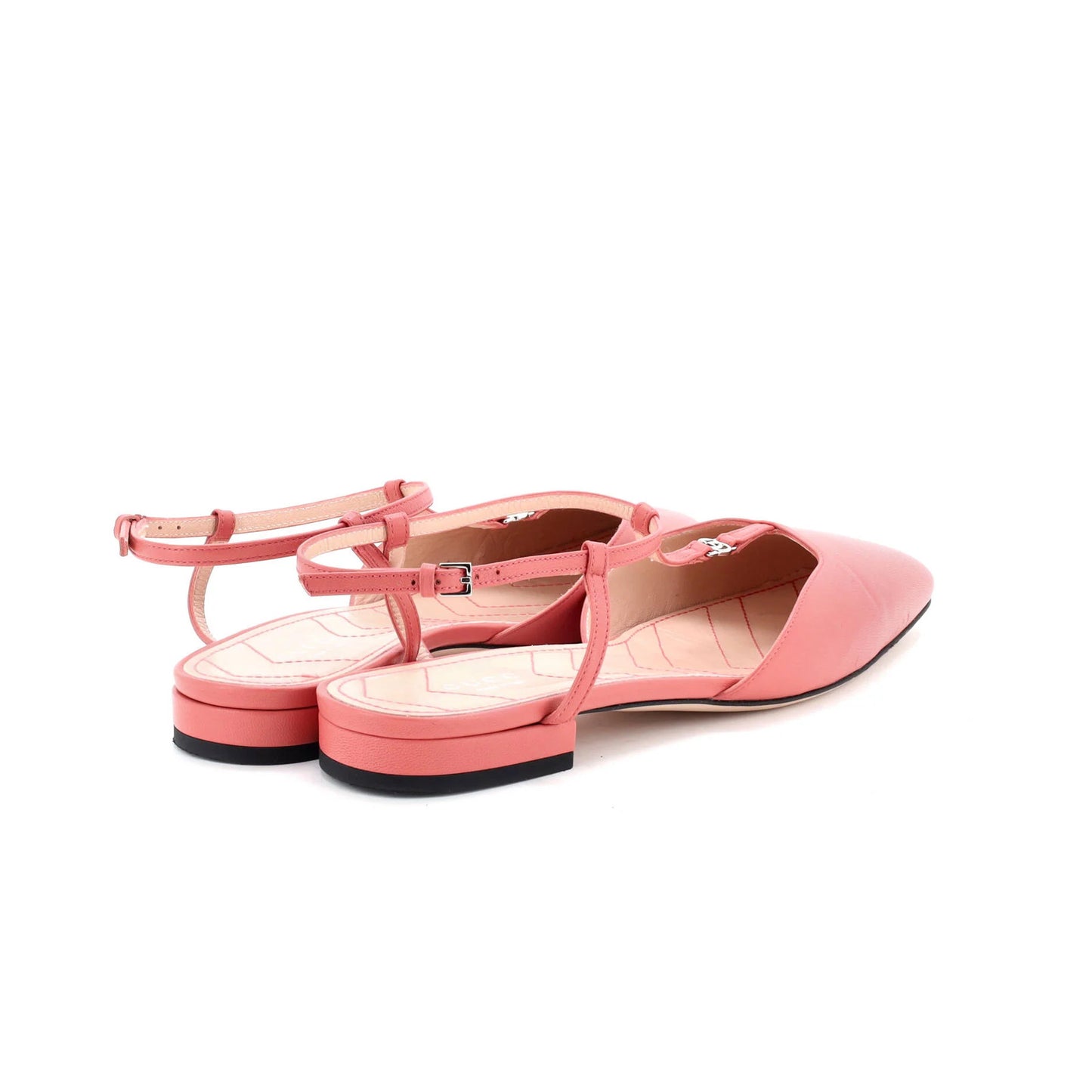 Gucci Women'S Gg Slingback Flats Leather