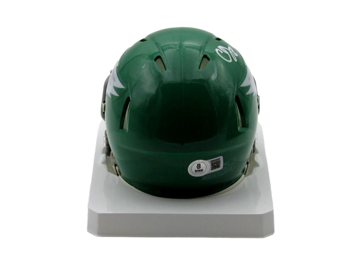 C.J. Gardner-Johnson Signed/Auto Kelly-Green Mini Helmet Eagles Beckett 192762
