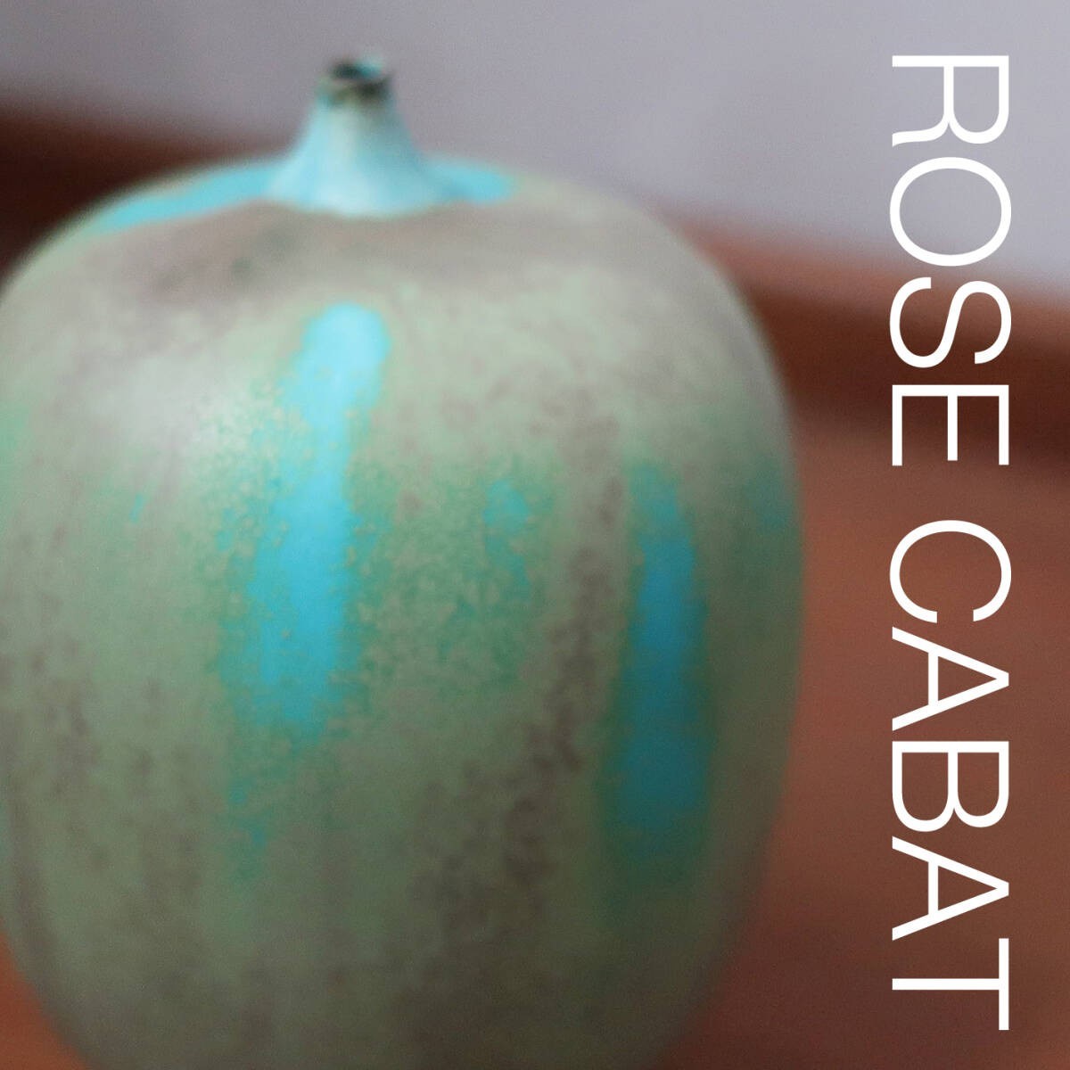 ROSE CABAT Feelie Turquoise Blue x Brown Vase (Ceramic) Rose Cabat Object