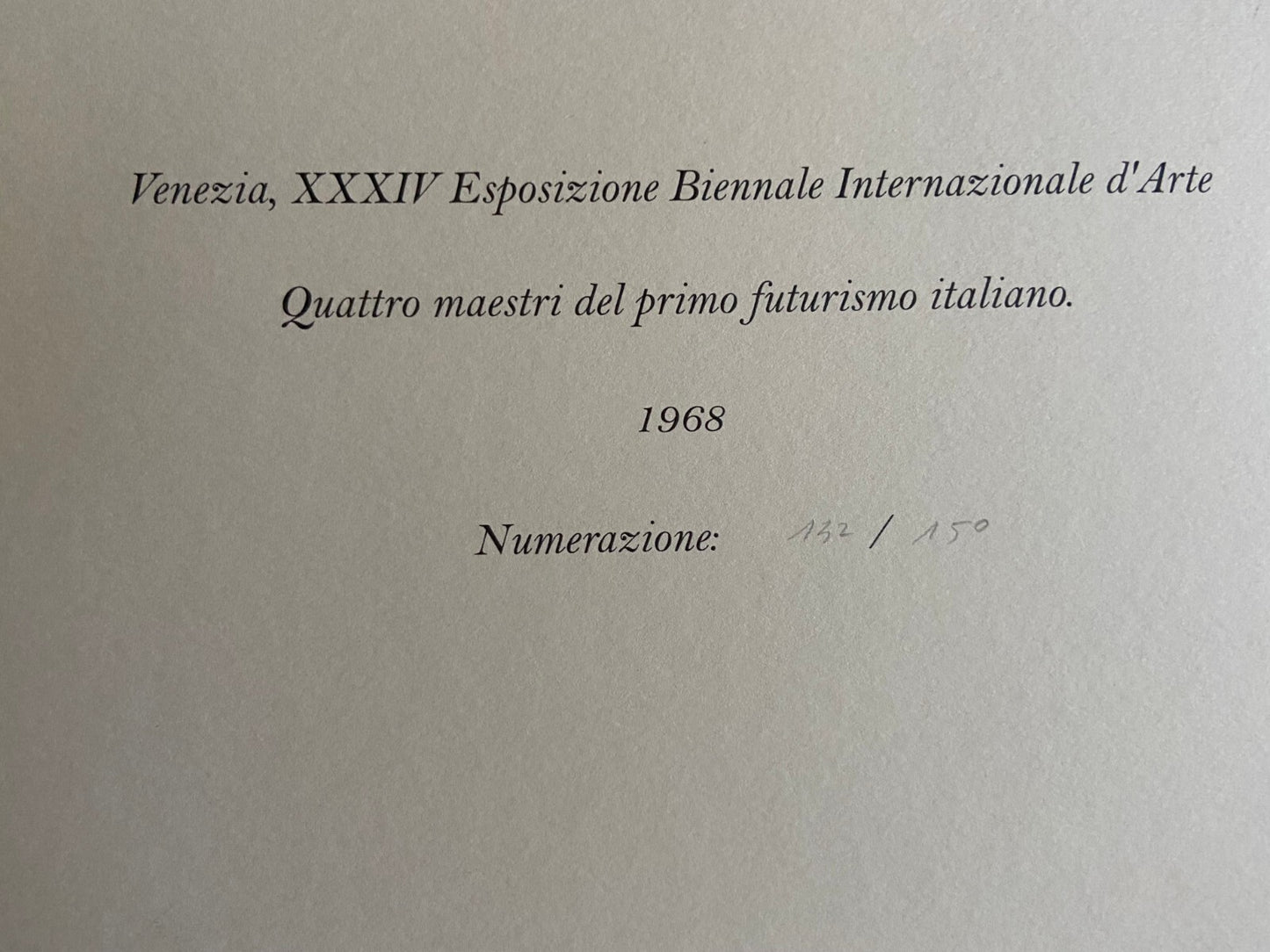 Gino Severini. Lithograph Venice Biennale 1968 Coa Original Numbered