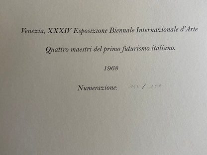 Gino Severini. Lithograph Venice Biennale 1968 Coa Original Numbered