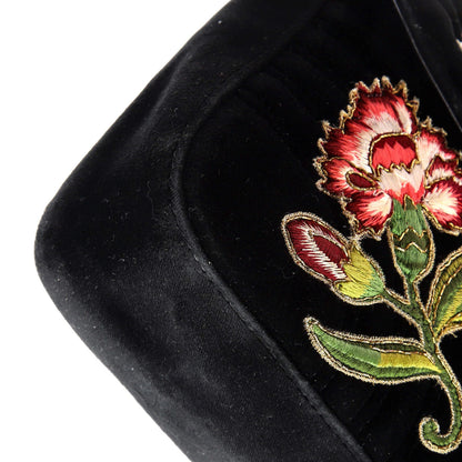 Gucci Gg Marmont Flap Bag Embroidered Matelasse Velvet Medium